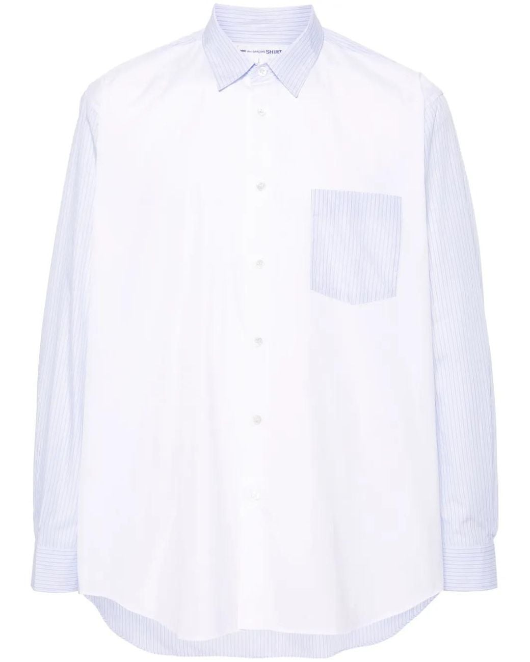 Comme des Garçons White Colour-Block Cotton Shirt for men