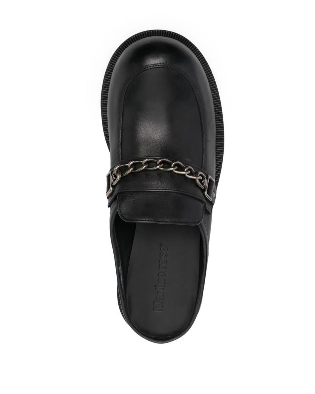 Martine Rose Black Chain-Detailed Leather Mules