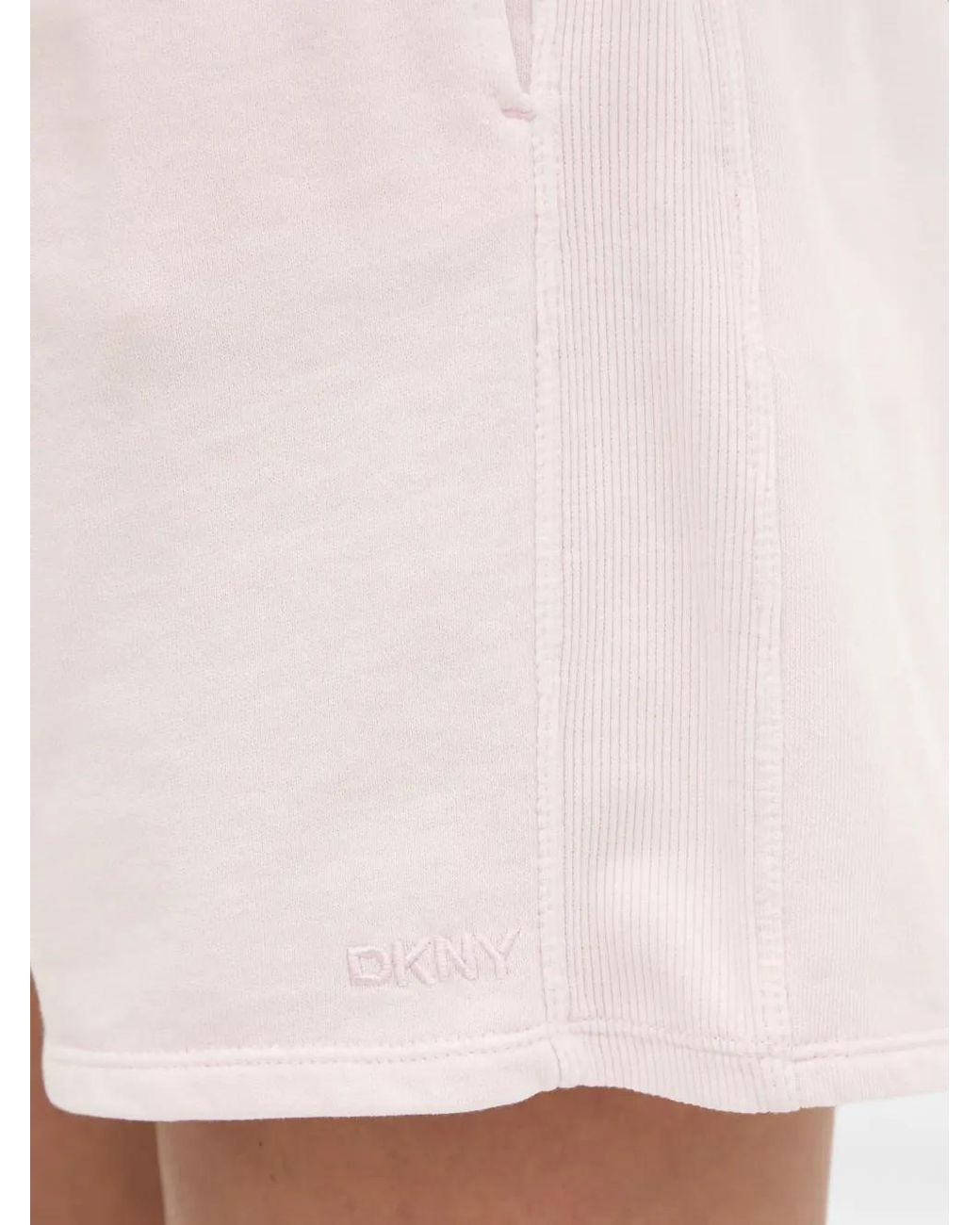DKNY White Elasticated-Waistband Mini Shorts