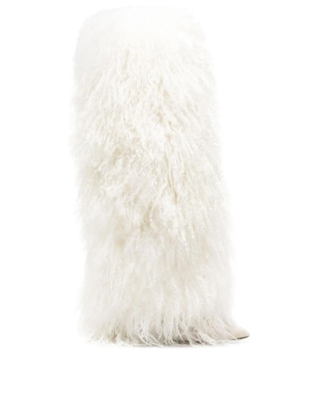 Paris Texas White Furry Stiletto Boots, Ankle Boots