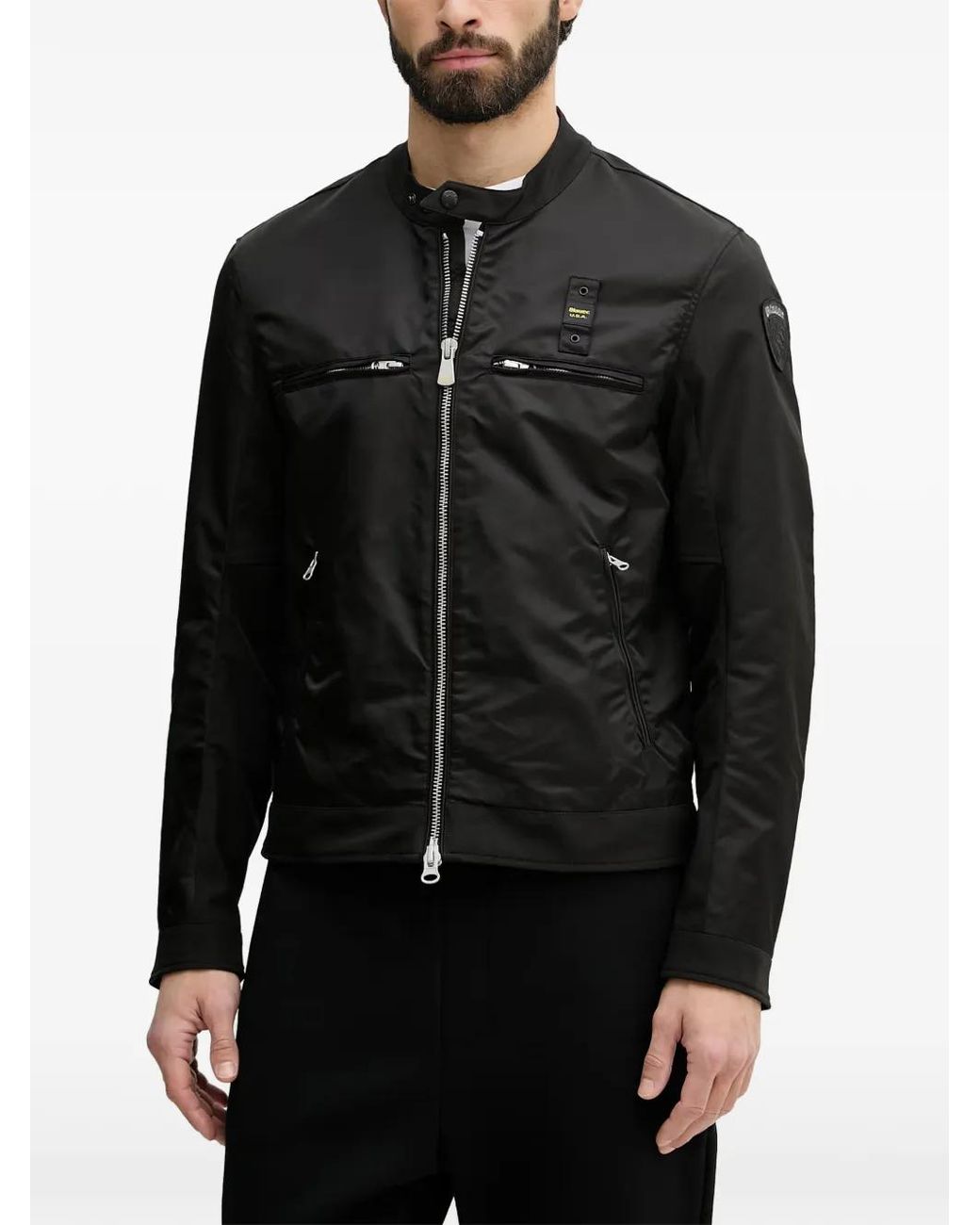 Blauer Black Bayard Biker Jacket for men