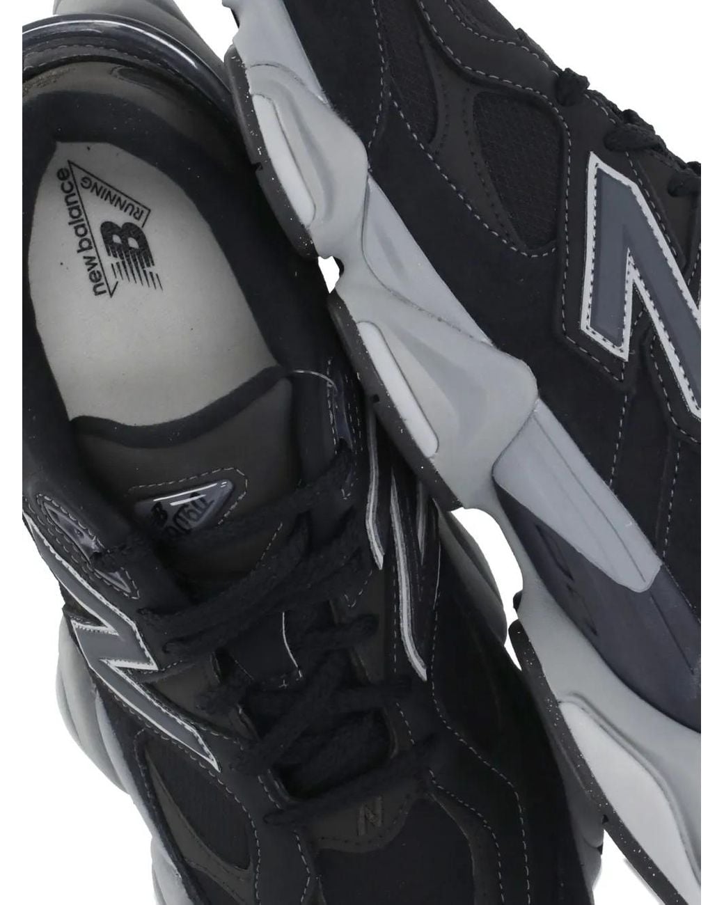 New Balance Black 9060 Logo Sneakers