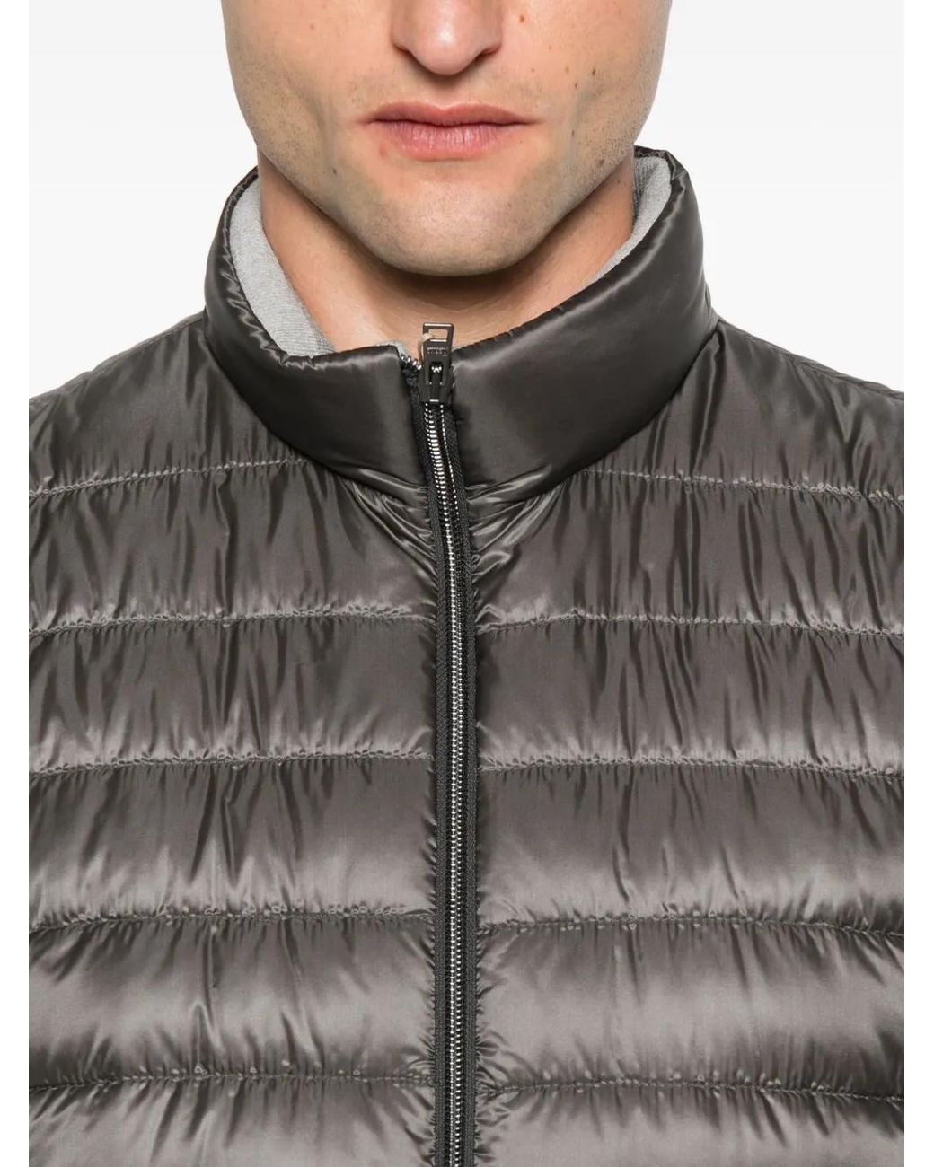 Nylon down chaleco Herno de hombre de color Gray