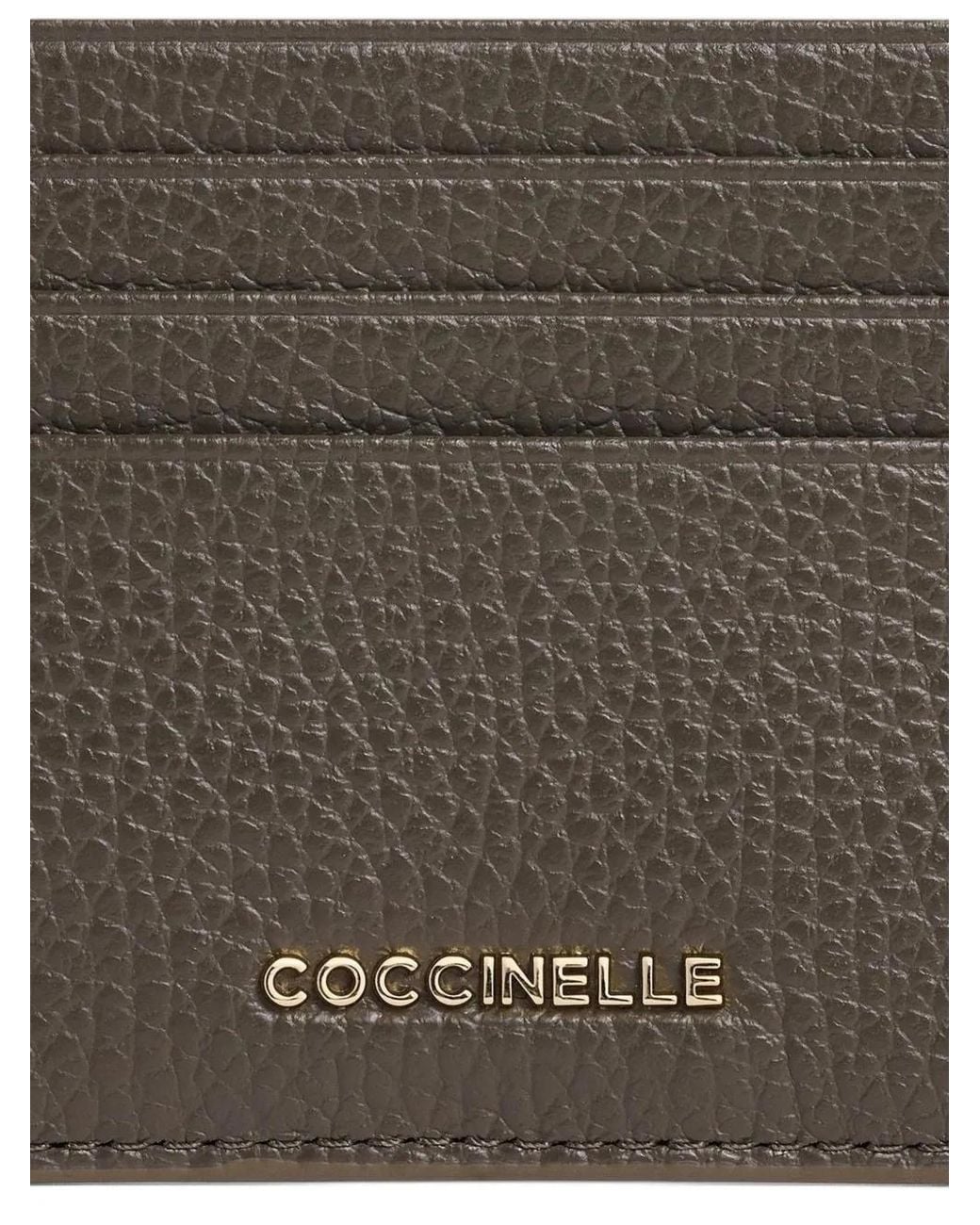 Coccinelle Brown Metallic Small Leather Card Holder