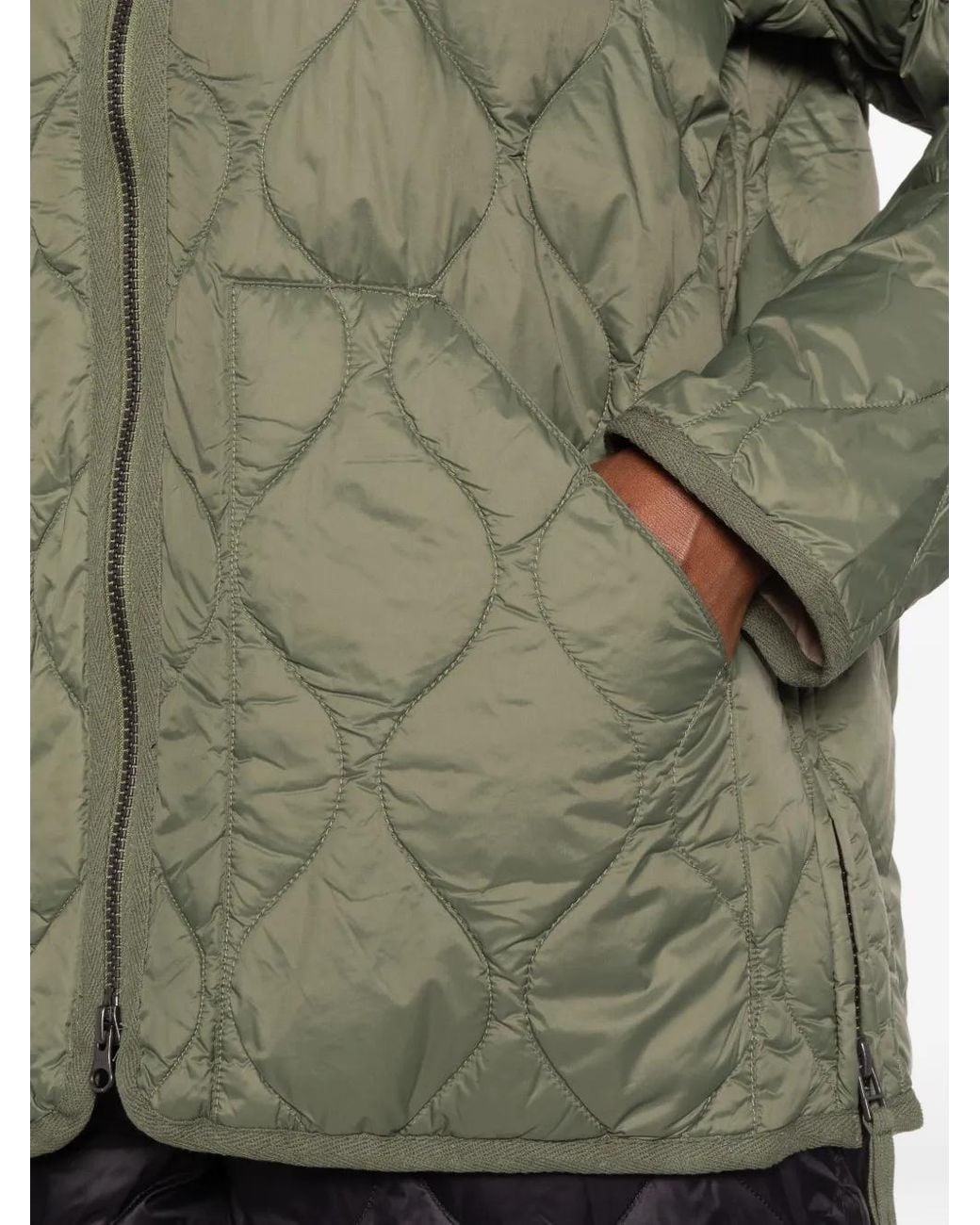 Taion Green Quilted Hooded Jacket