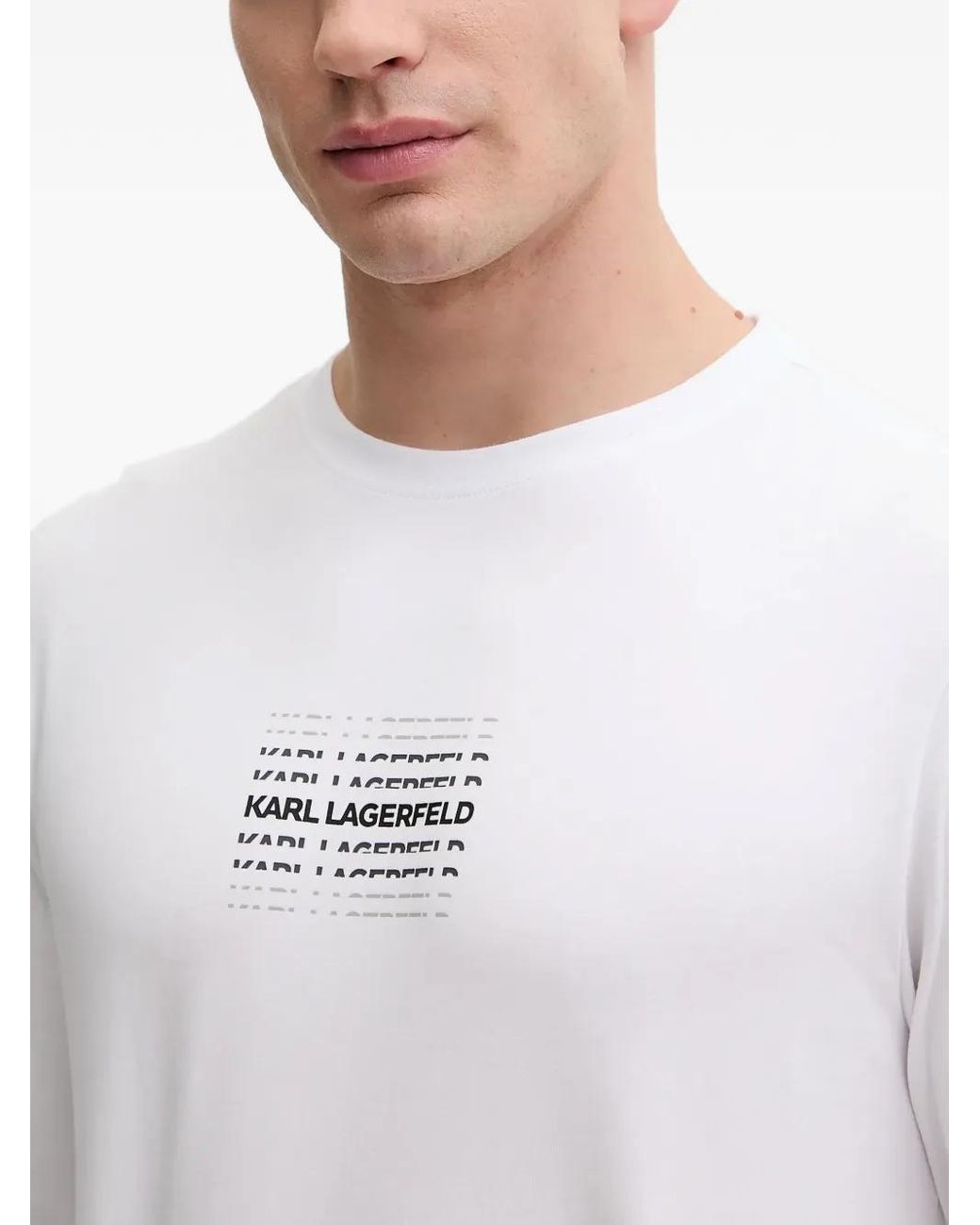 Karl Lagerfeld White Plaid Pajamas Set for men