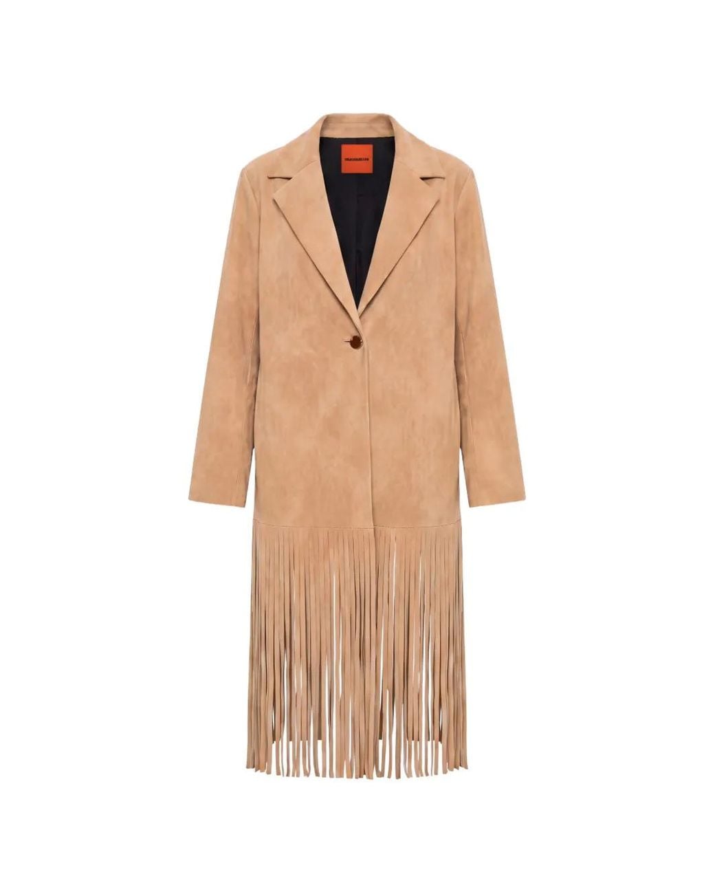 Simon Miller Natural Vero Fringe Coat