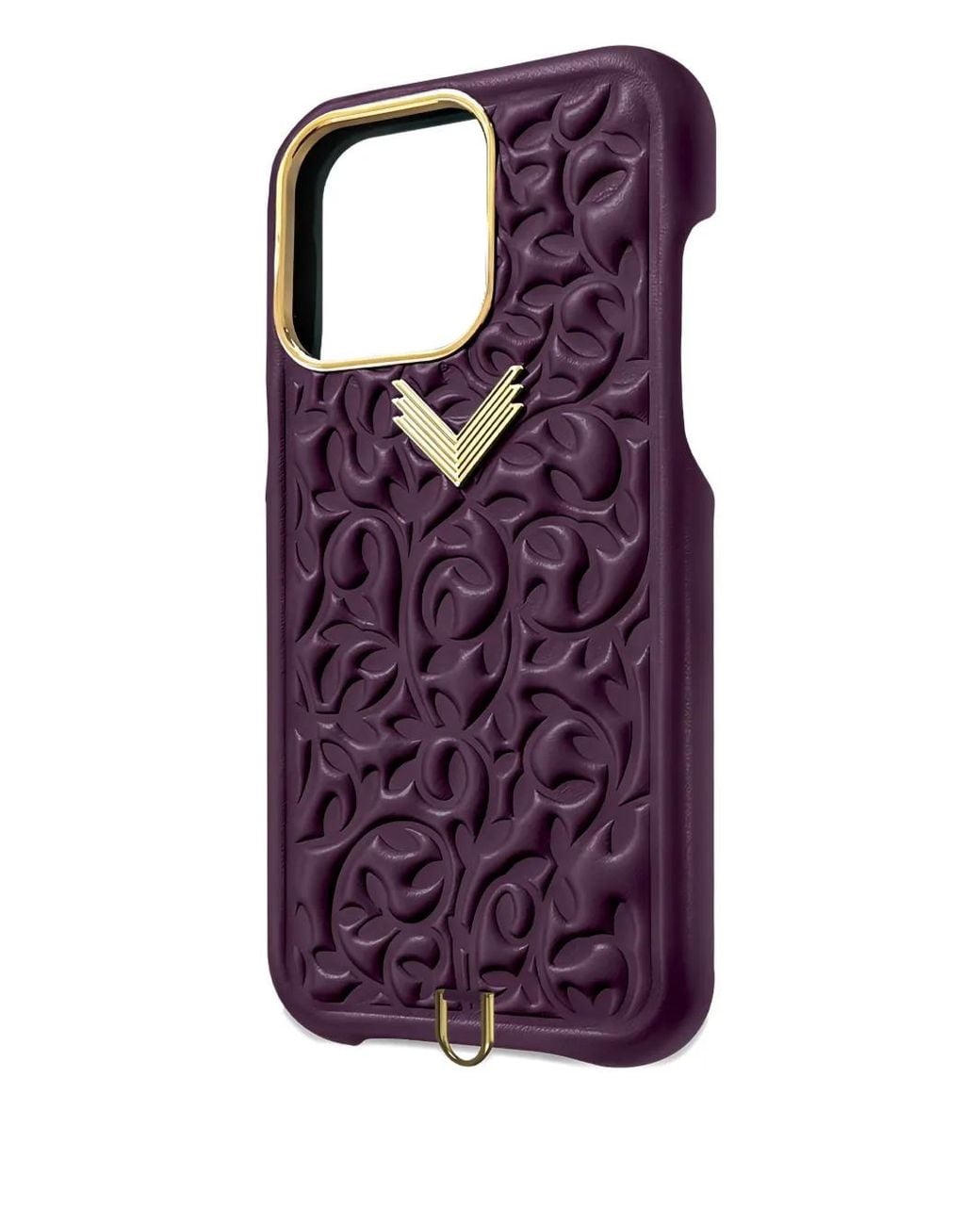 Velante Purple Flower-Embossed Iphone 16 Pro Case