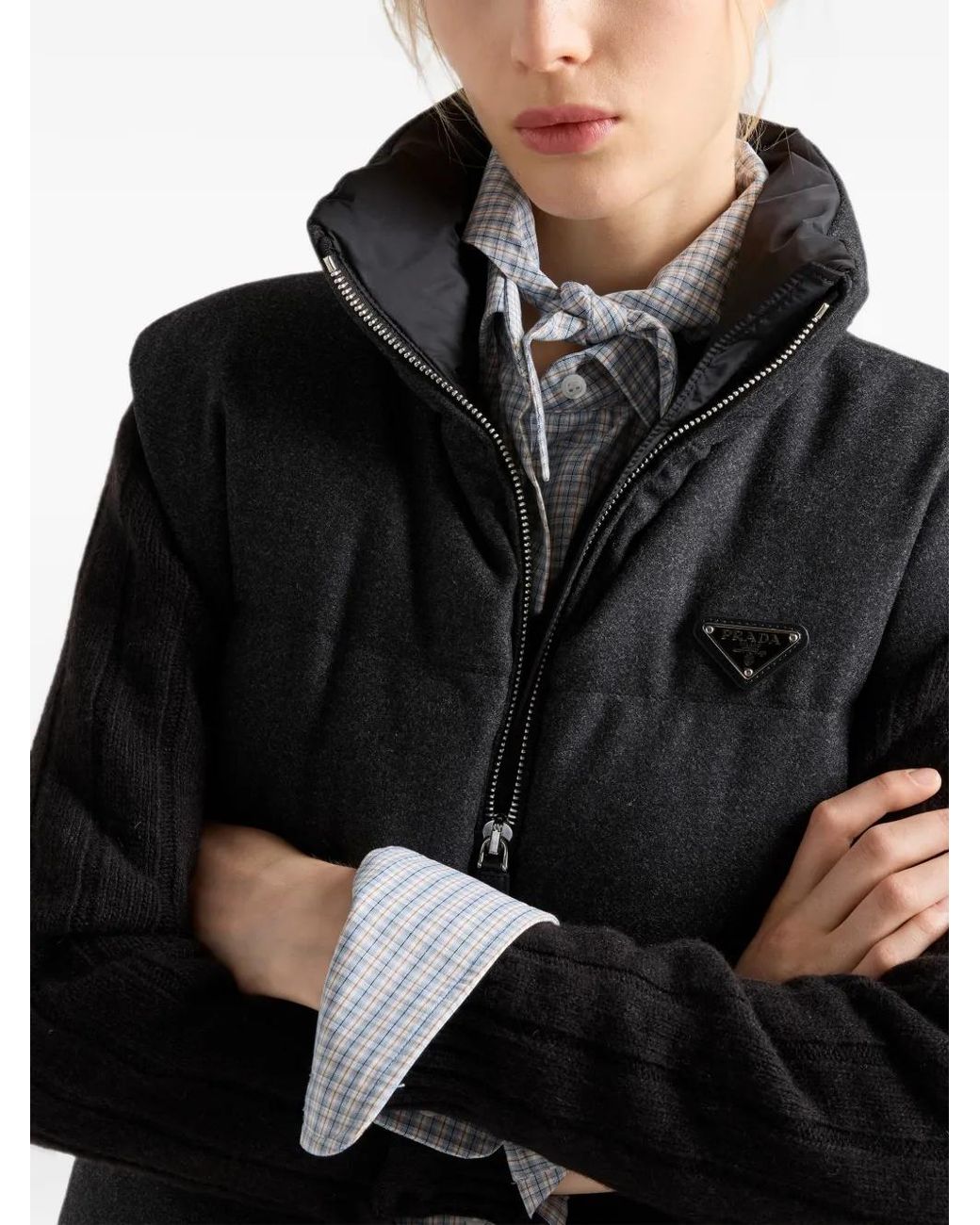 Prada Black Re-Cashmere Cardigan