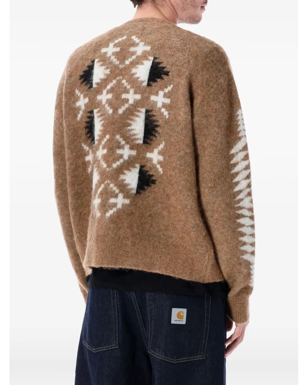 Pendleton Brown Patterned Cardigan for men