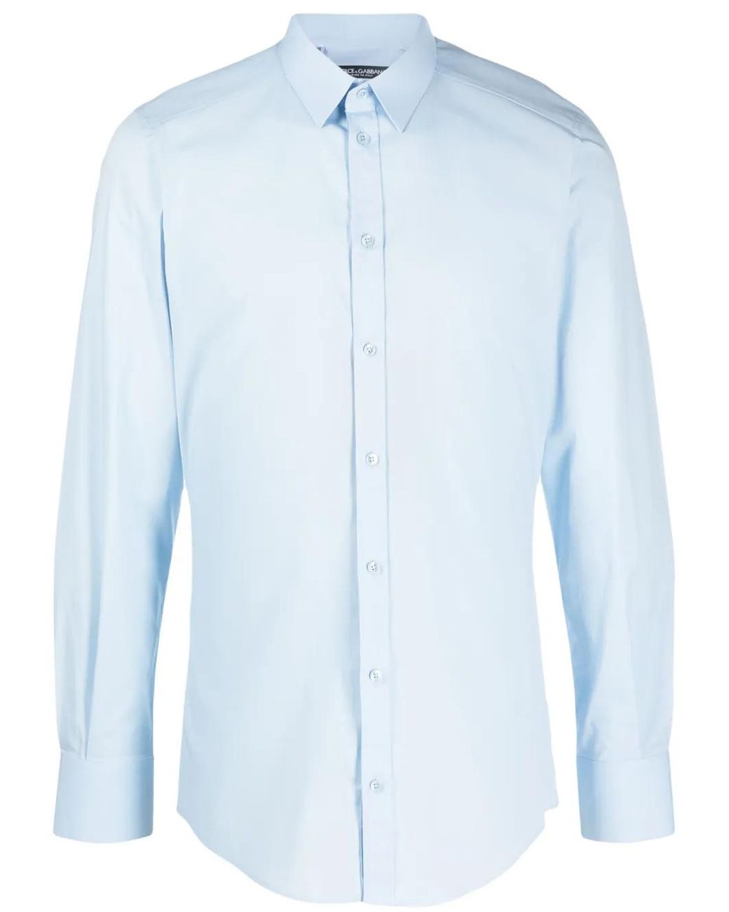 Dolce & Gabbana Blue Cotton Shirt for men