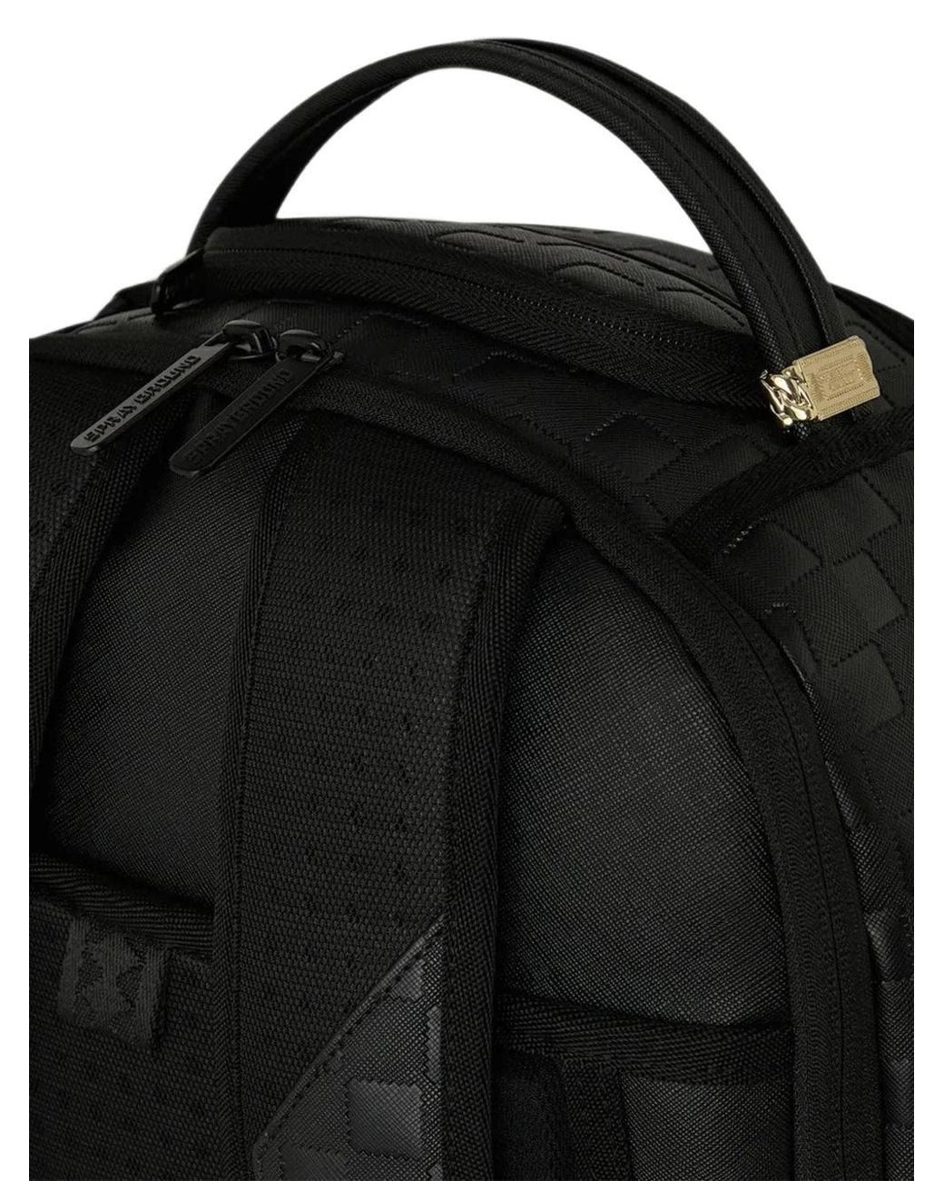 Sprayground Black Raised-Check Backpack