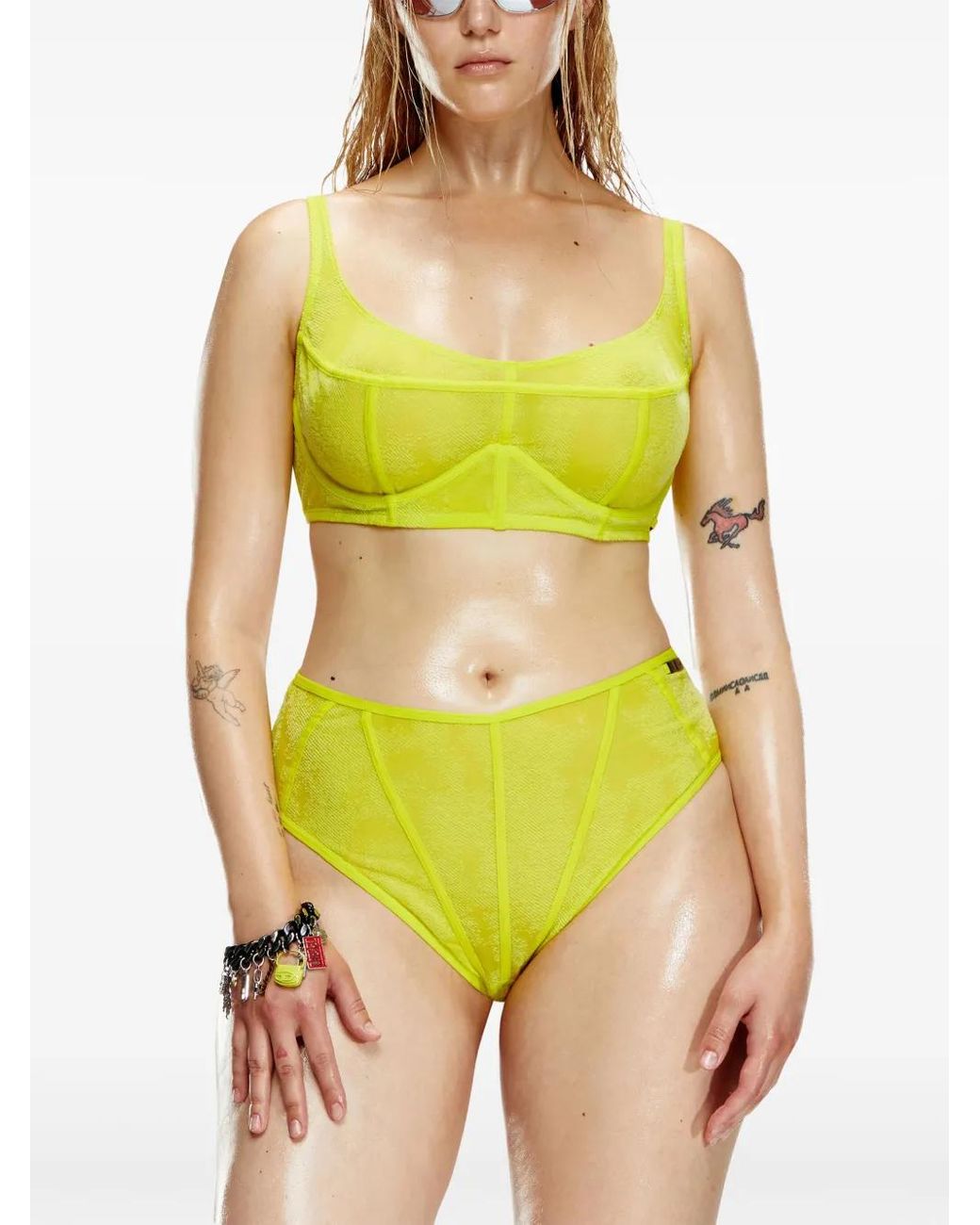 DIESEL Yellow X Savage X Fenty Flocked Bra