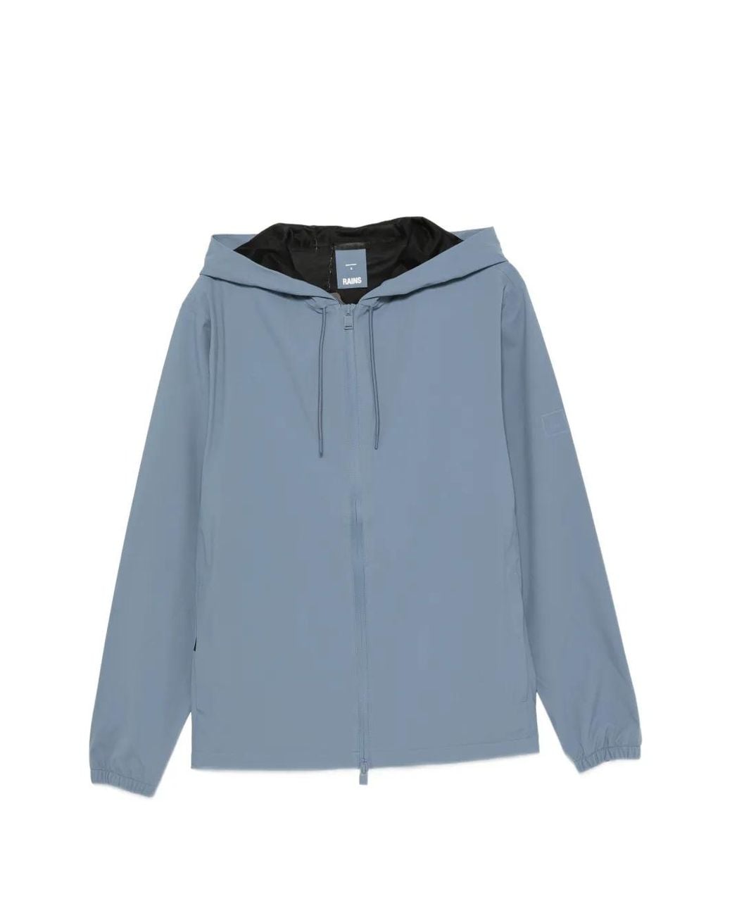 Rains Blue Veste Suva Hardshell À Fermeture Zippée