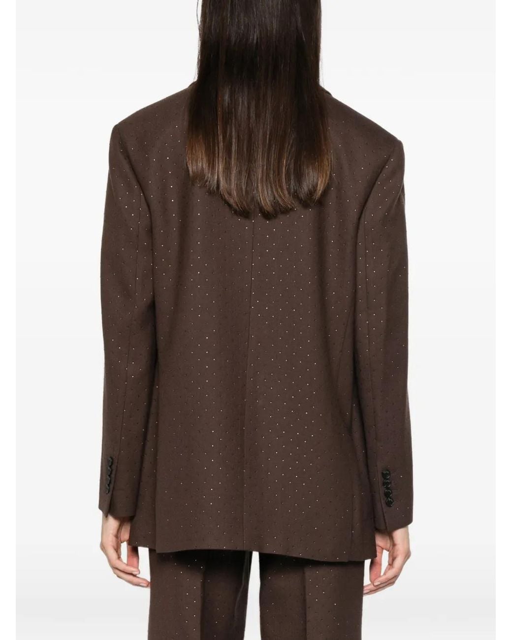 Blazer Con Strass di Sandro in Brown