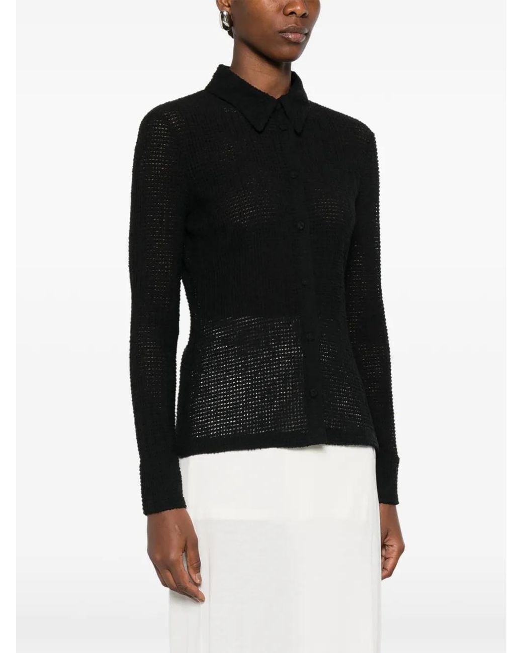Jil Sander Black Buttoned Shirt