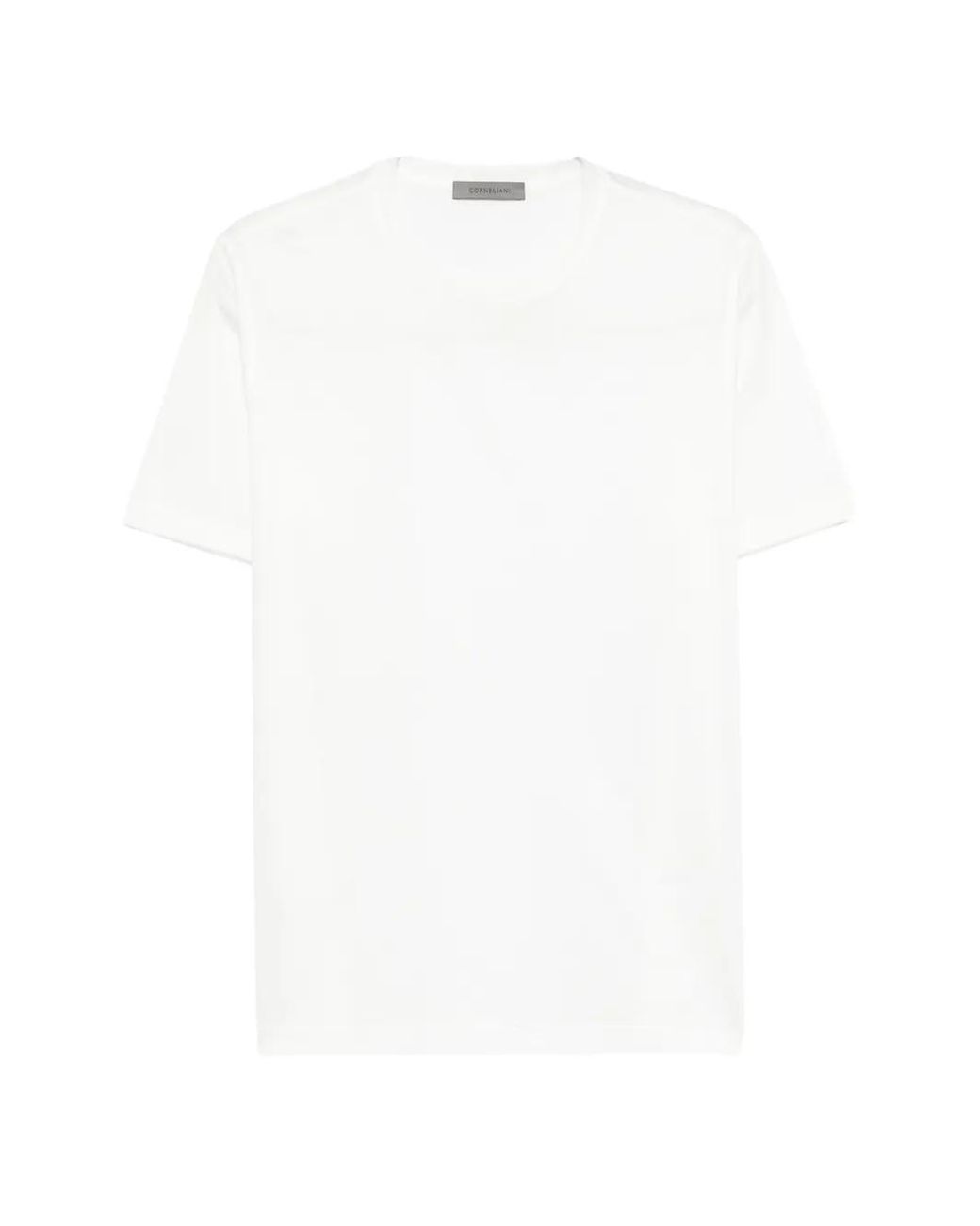 Corneliani White T-Shirt À Manches Courtes for men