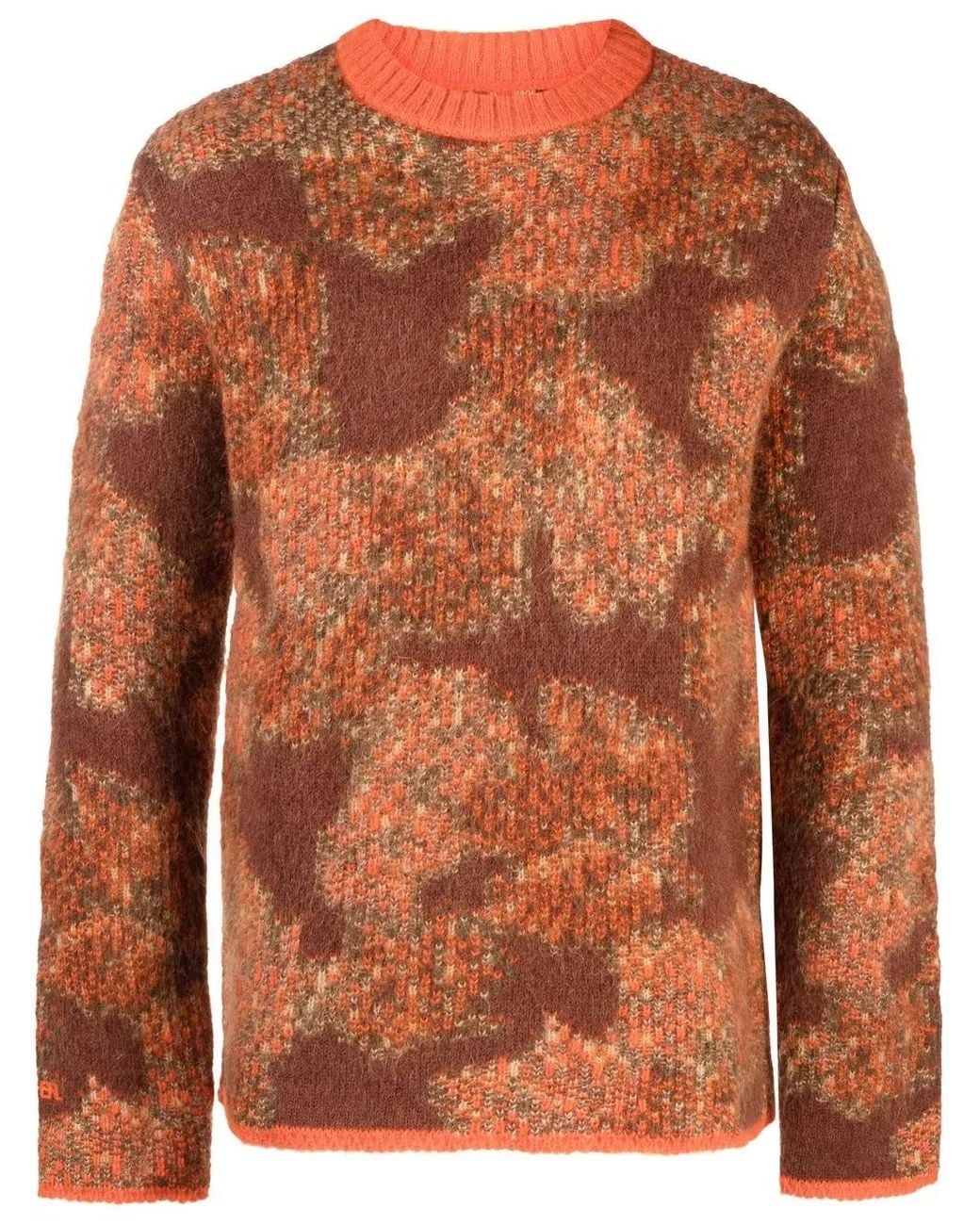 ERL Brown Pull En Maille Intarsia for men