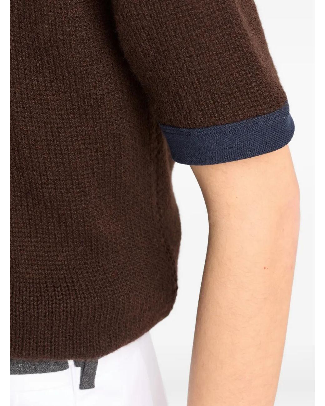 Pull À Manches Courtes Prada en coloris Brown