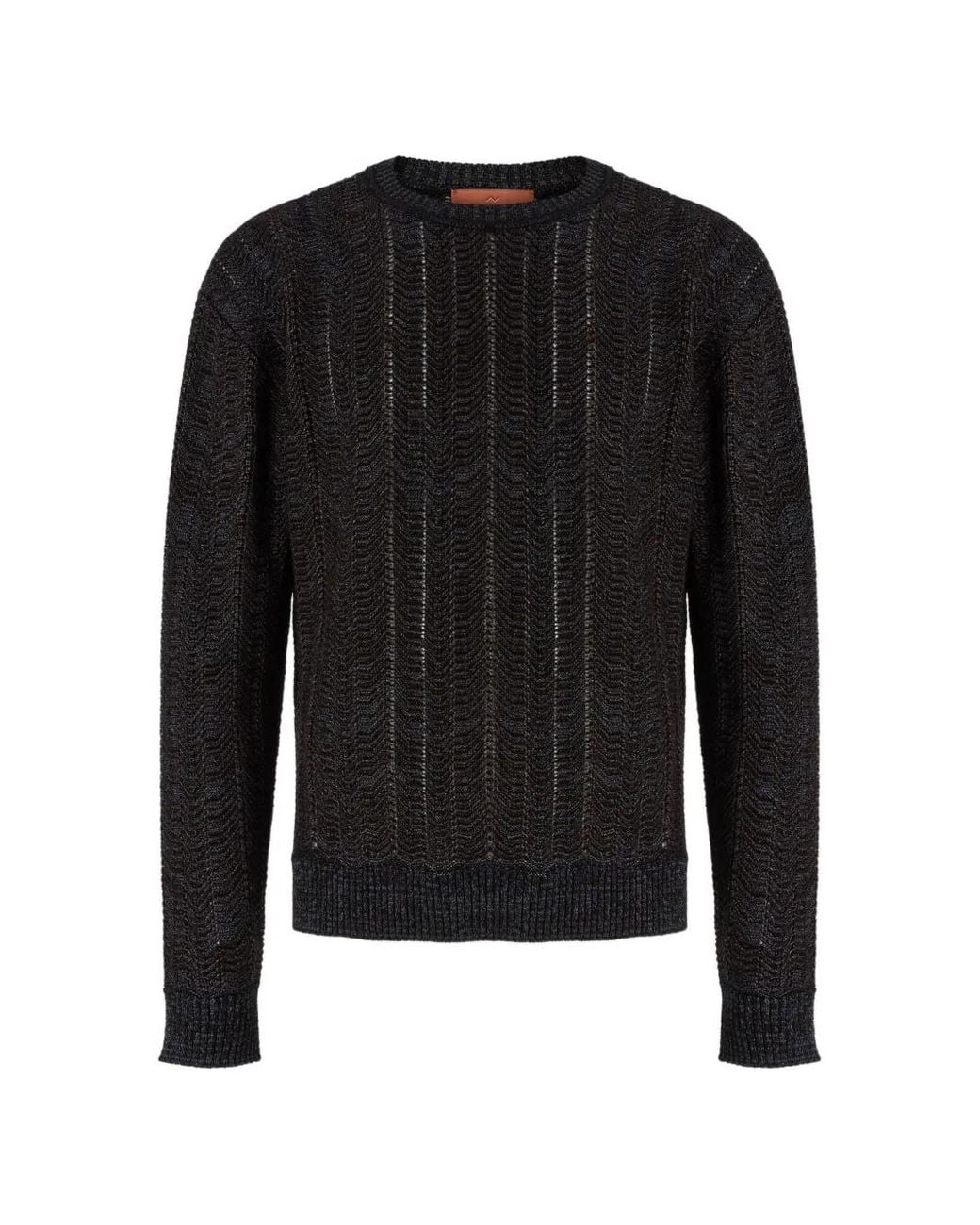 Missoni Black Chevron-Knit Sweater for men