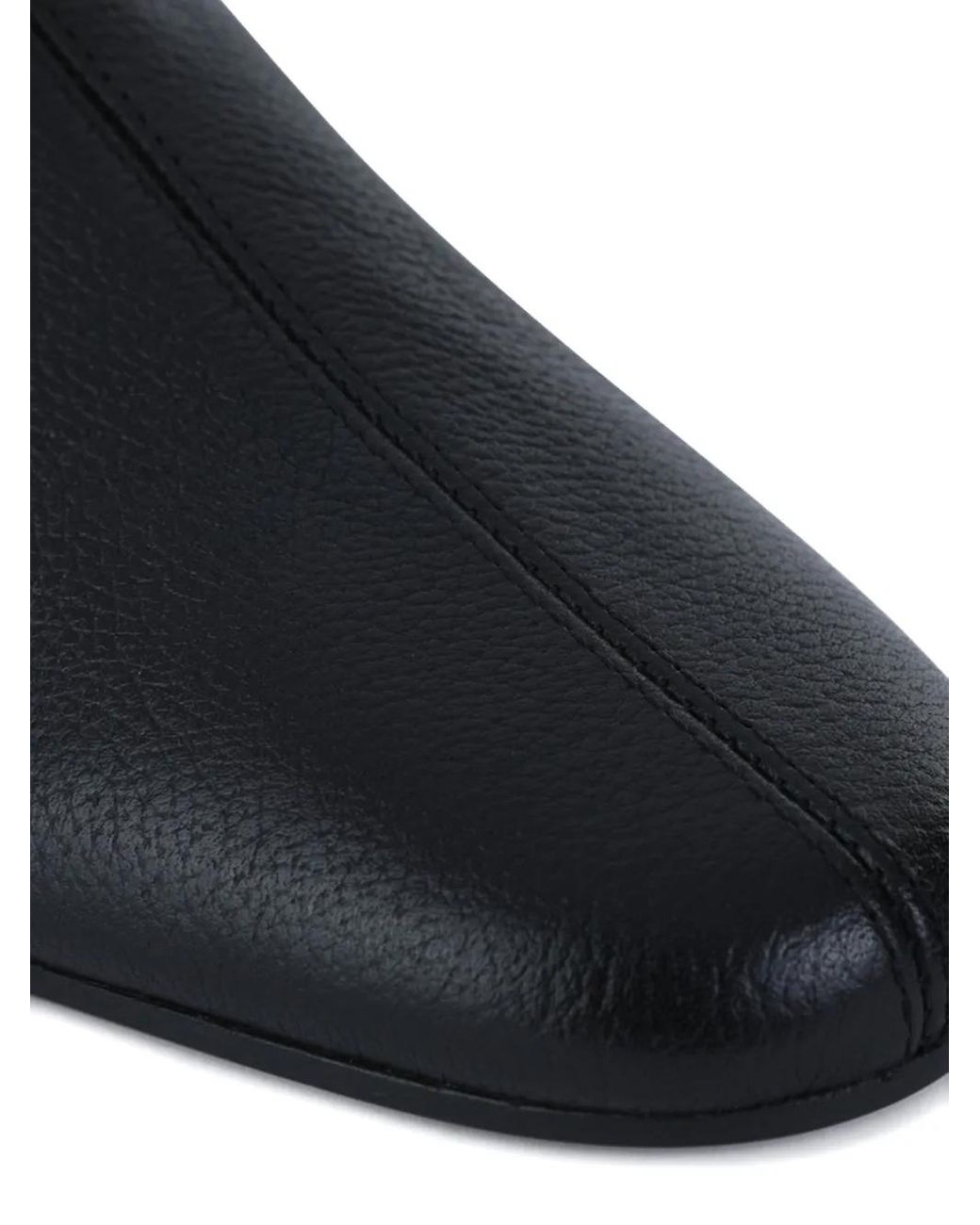 Totême Black Zip Leather Boots