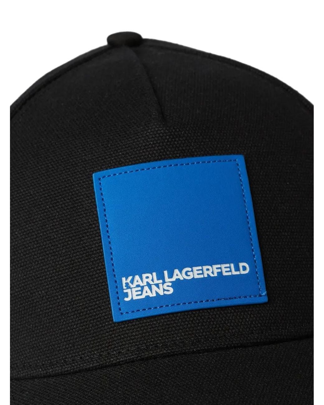 Karl Lagerfeld Blue Logo-Appliqué Baseball Cap for men