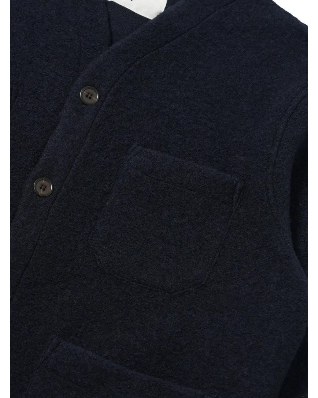 Universal Works Blue Buttoned Cardigan for men