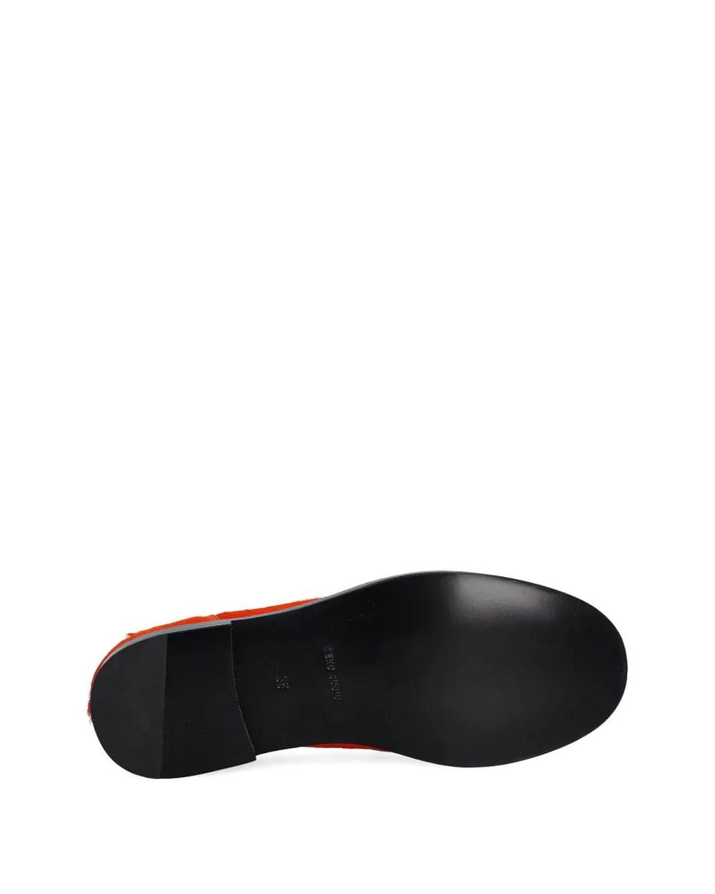 MSGM Red Mocassins En Cuir
