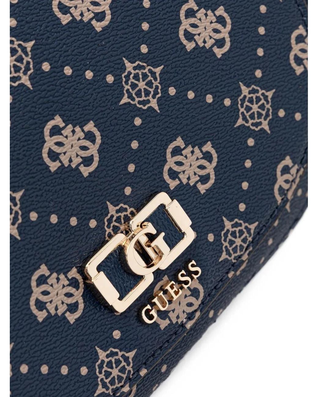 Guess Blue Emelie Logo Shoulder Bag