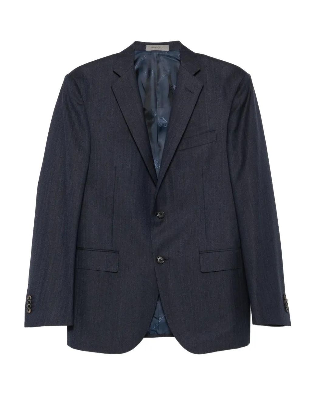 Corneliani Blue Wool Single Brested Suit for men