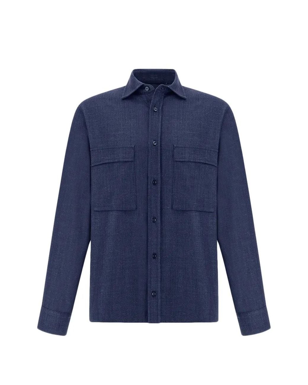 Paul & Shark Blue Pocket Overshirt for men