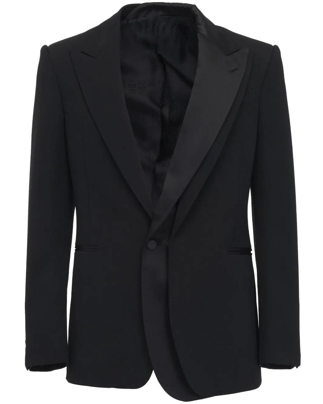 McQueen Black Trompe L'Oeil Blazer for men