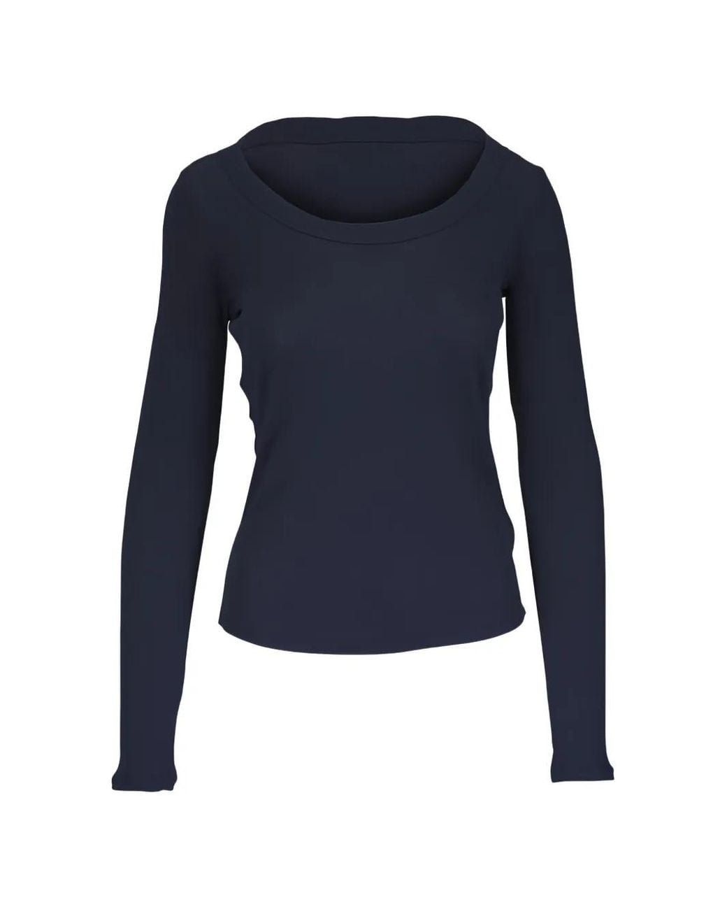 Dorothee Schumacher Blue Long-Sleeve Knit Top