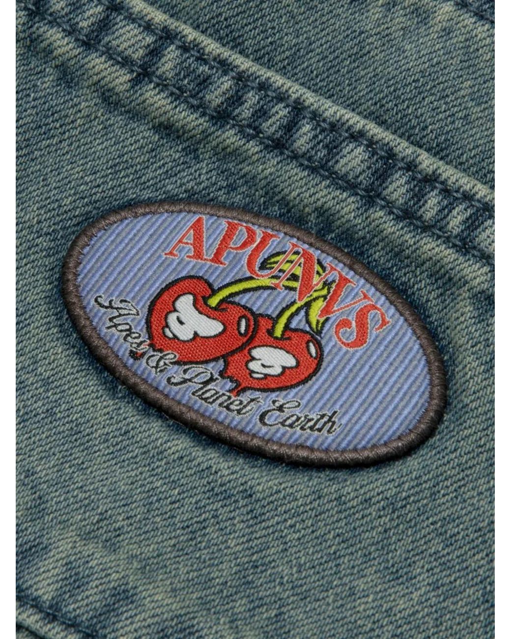 Aape By A Bathing Ape Green Pantalon À Patchs
