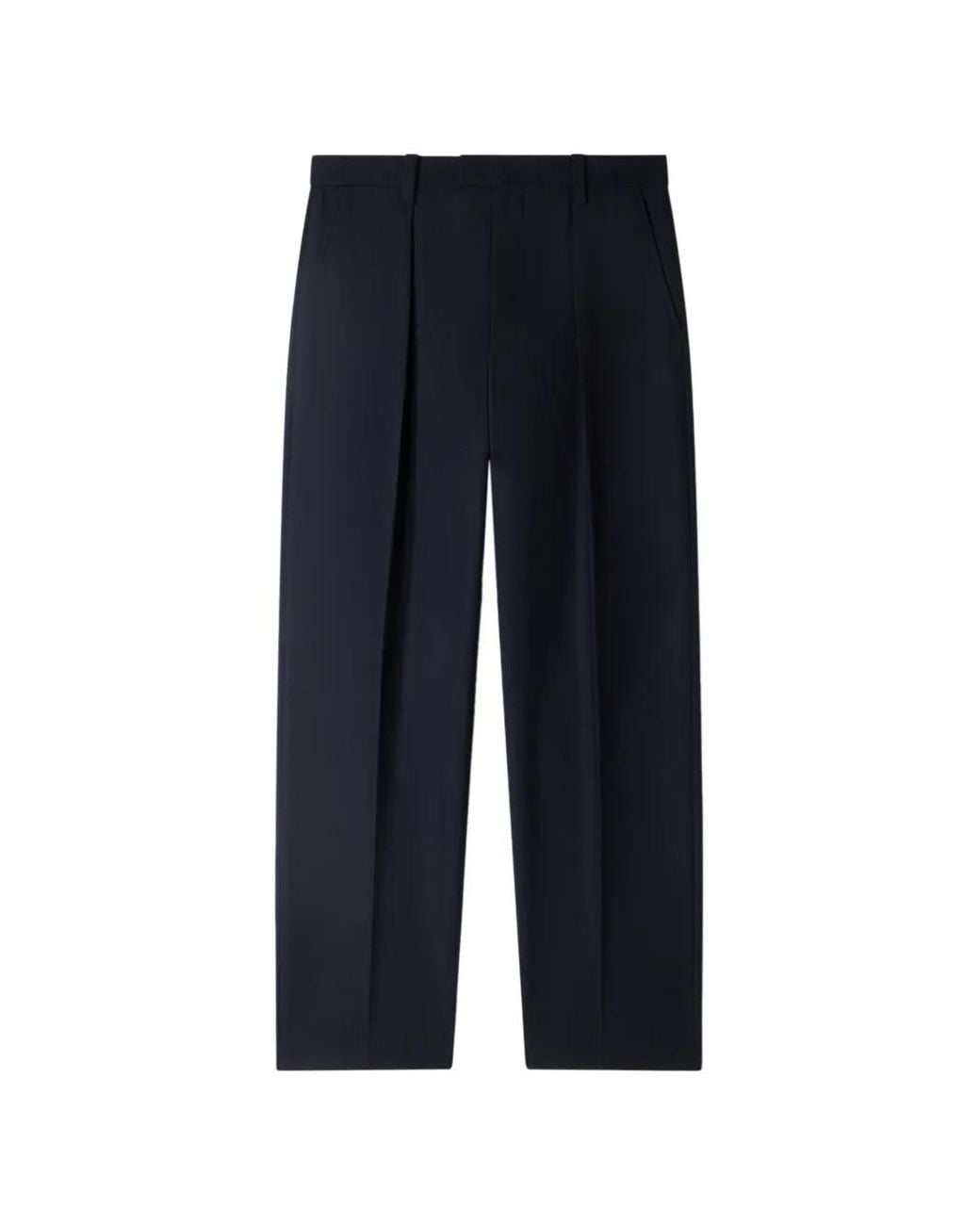 Sandro Blue Wide-Leg Wool Trousers for men