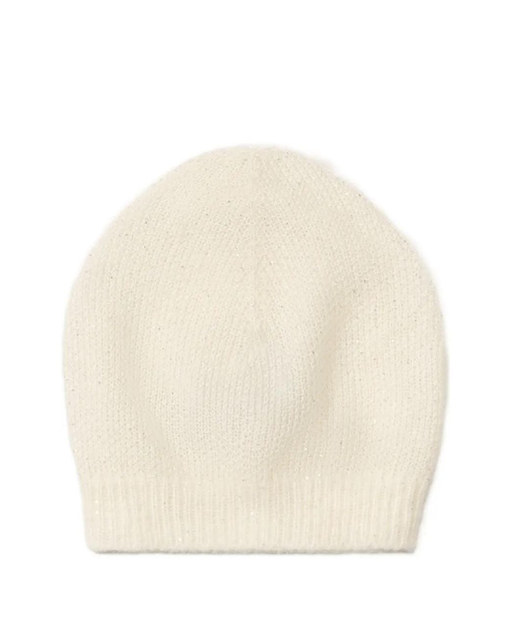 Fabiana Filippi Natural Sequinned Beanie Hat