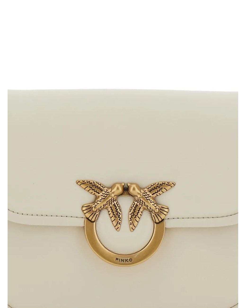 Pinko Metallic Love Box Bag Flap Mini Nappa By