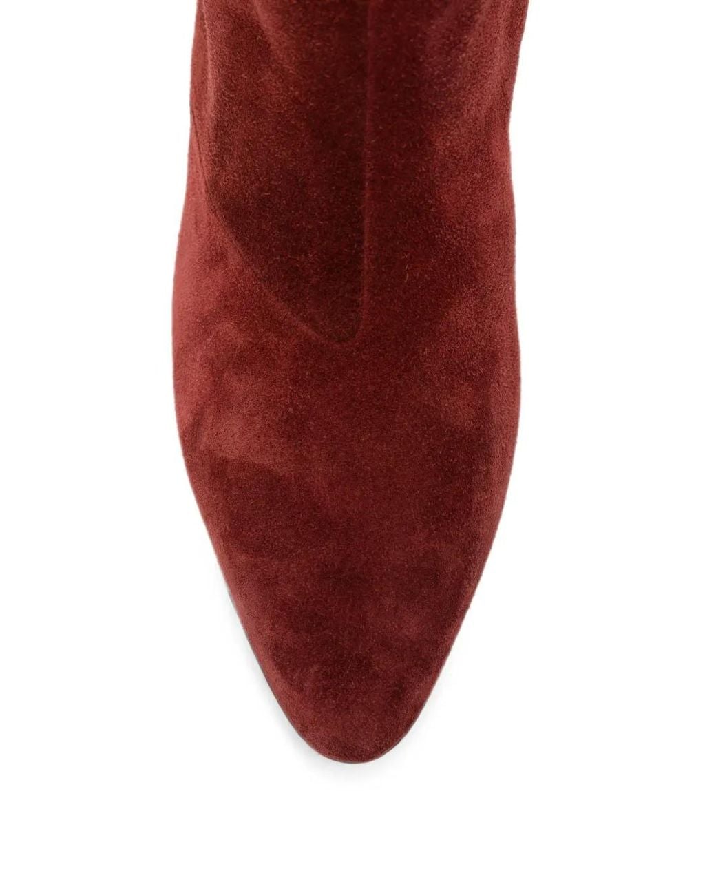 Forte_forte Red Suede Pointed-Toe Ankle Boots