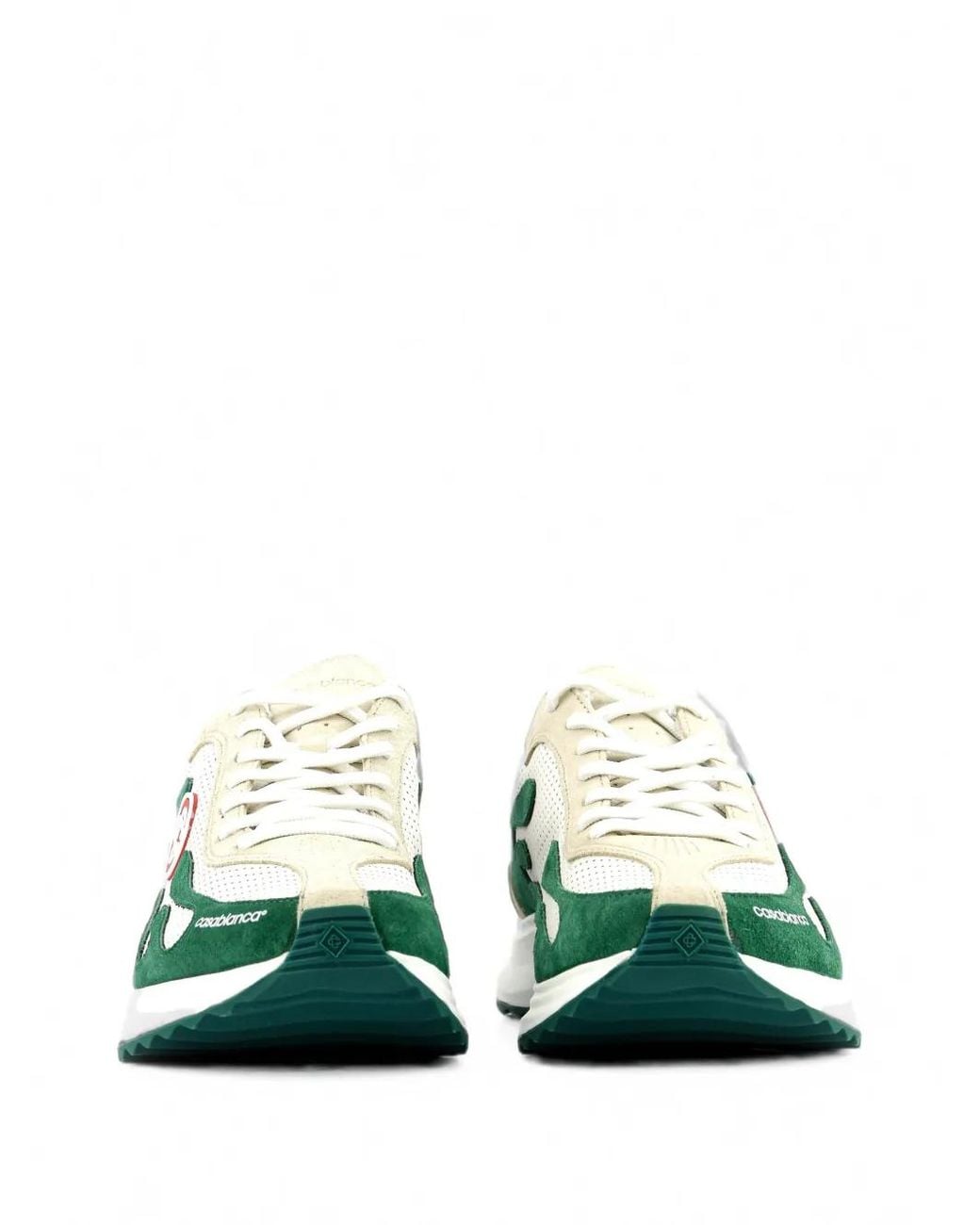 Casablanca Green Stade Logo-Patch Low-Top Sneakers for men