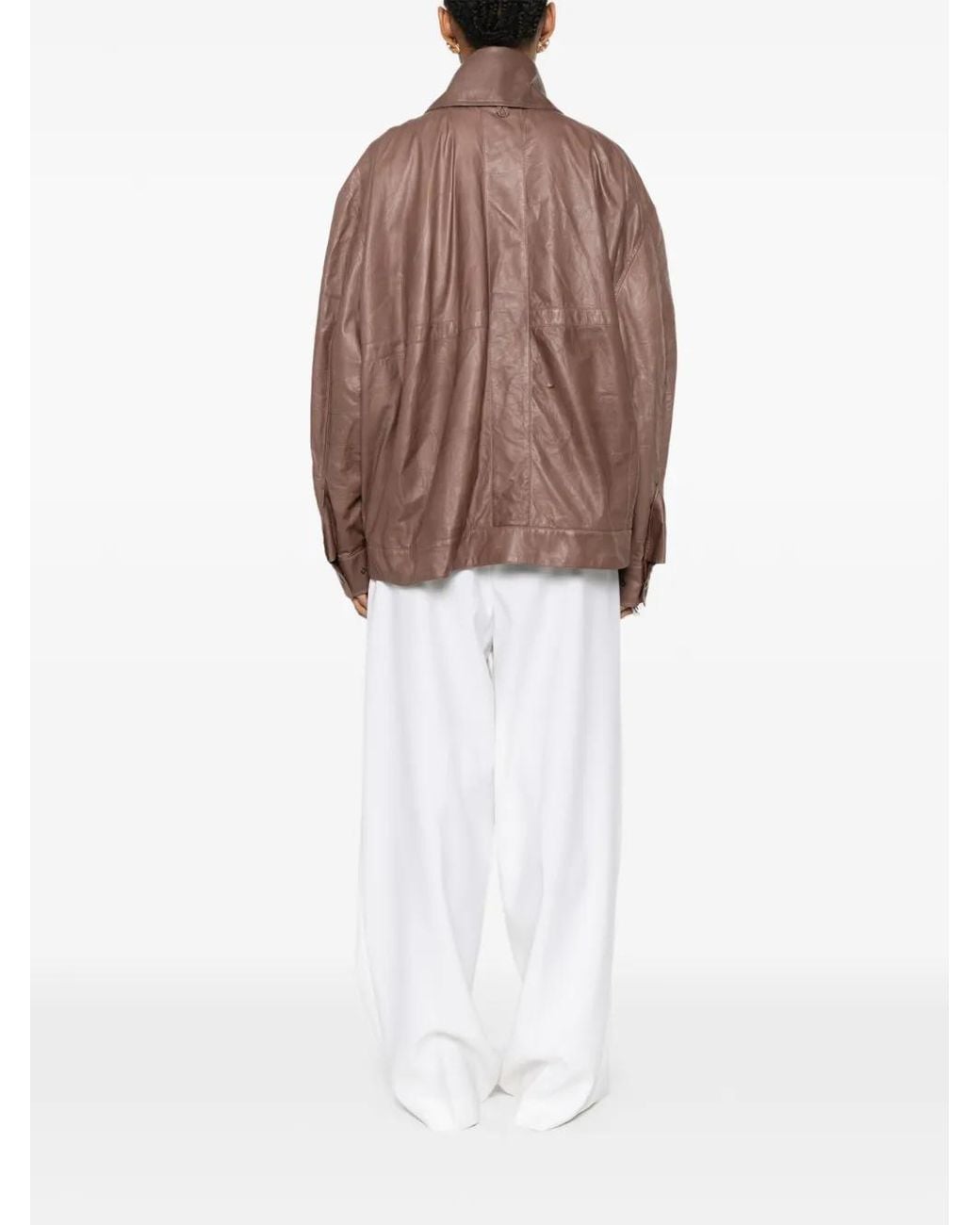 Calvin Klein Brown Belted Oversized Jacket