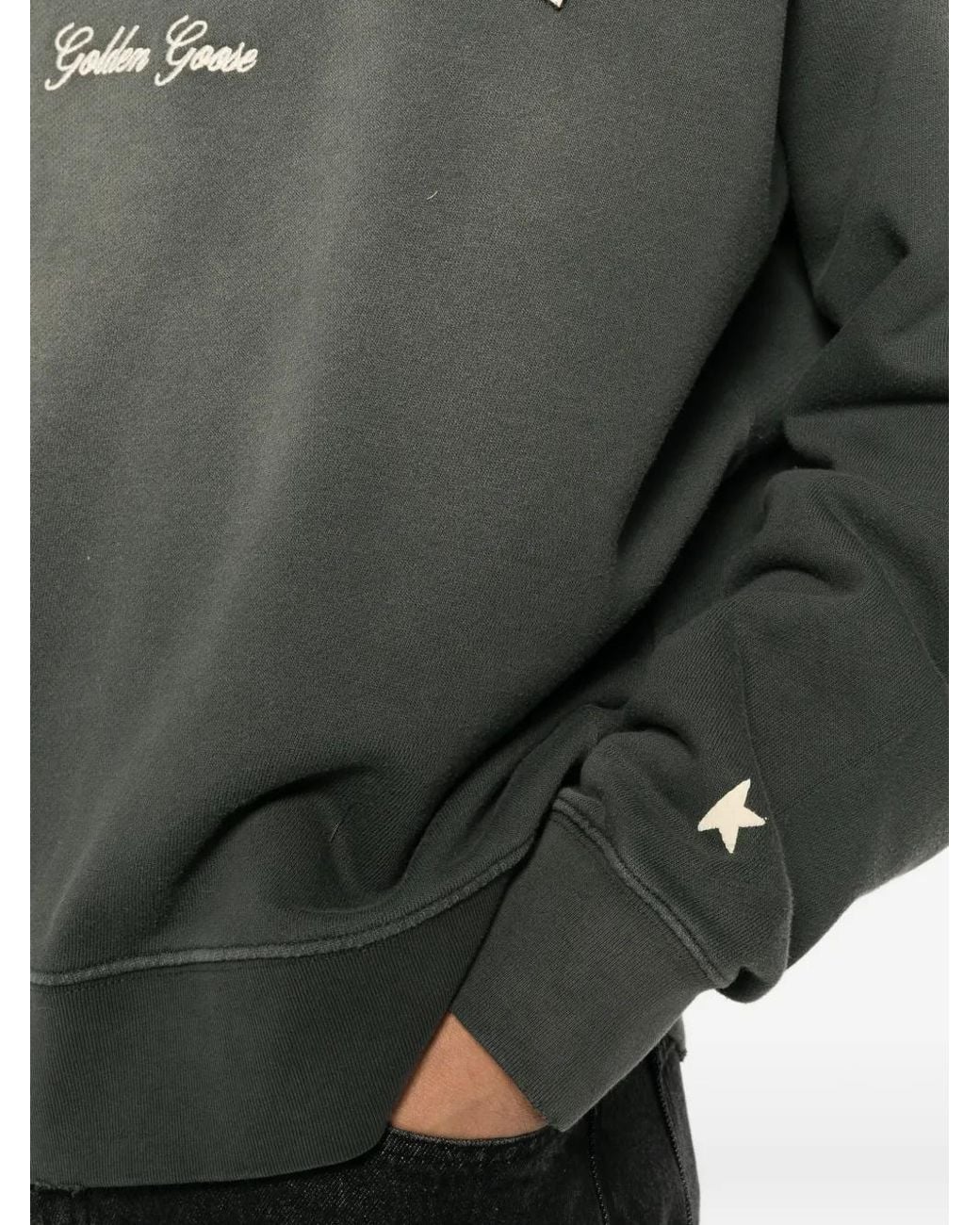 Golden Goose Deluxe Brand Black Logo-Appliqué Sweater for men