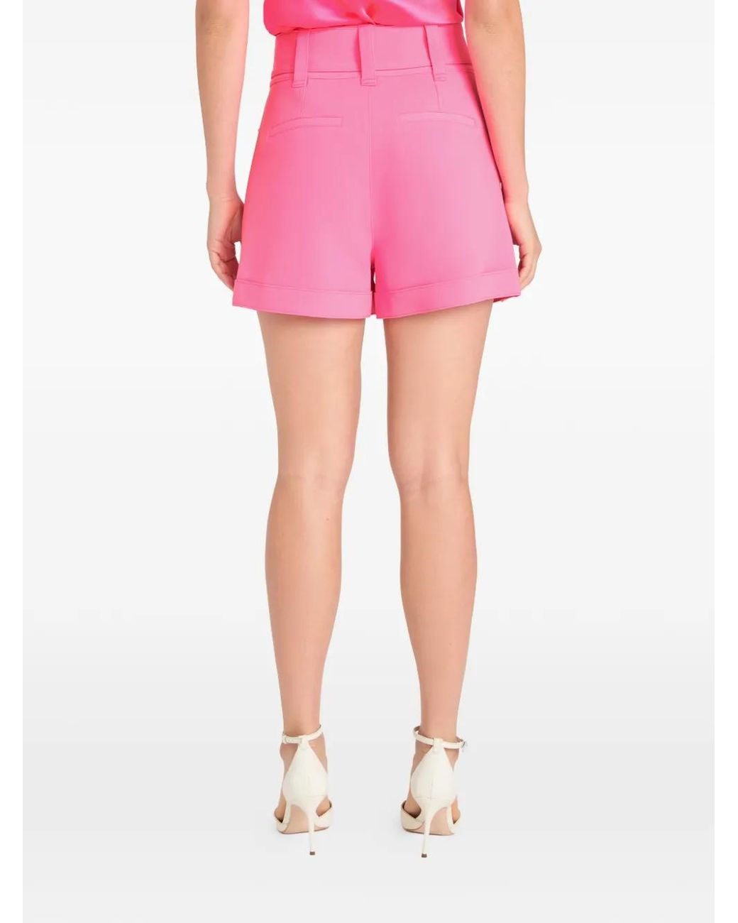 Cinq À Sept Pink Belted Tailored Shorts