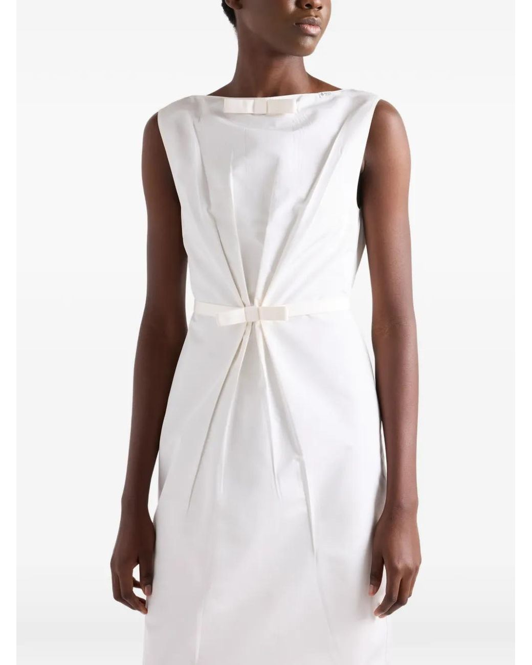 Prada White Faille Dress