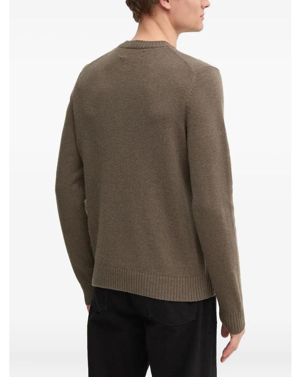 Samsøe & Samsøe Black Round-Neck Cashmere Sweater for men