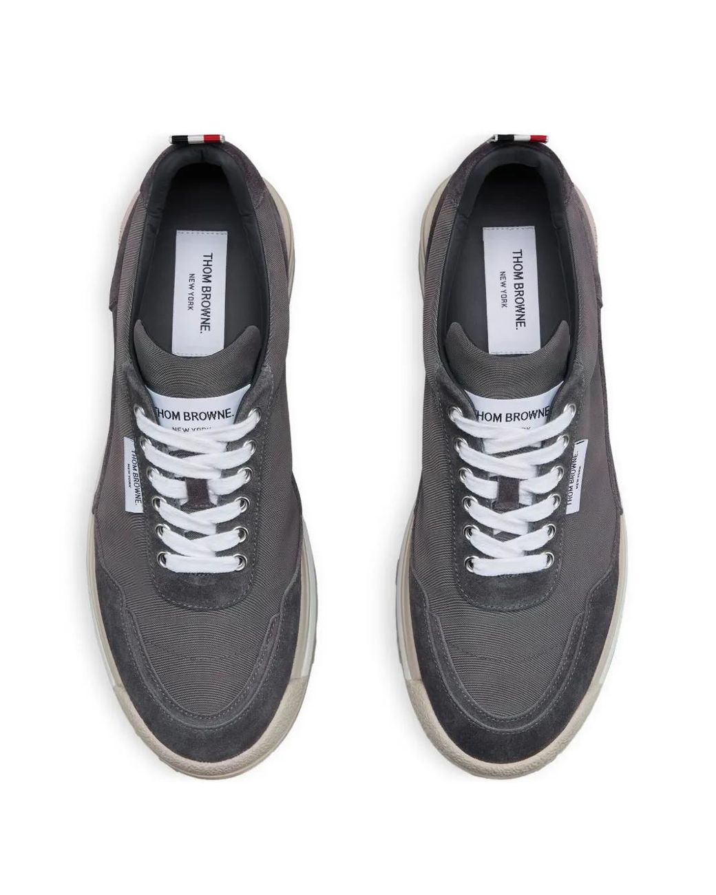 Thom Browne Black Double Tech Nylon Alumni Sneakers for men