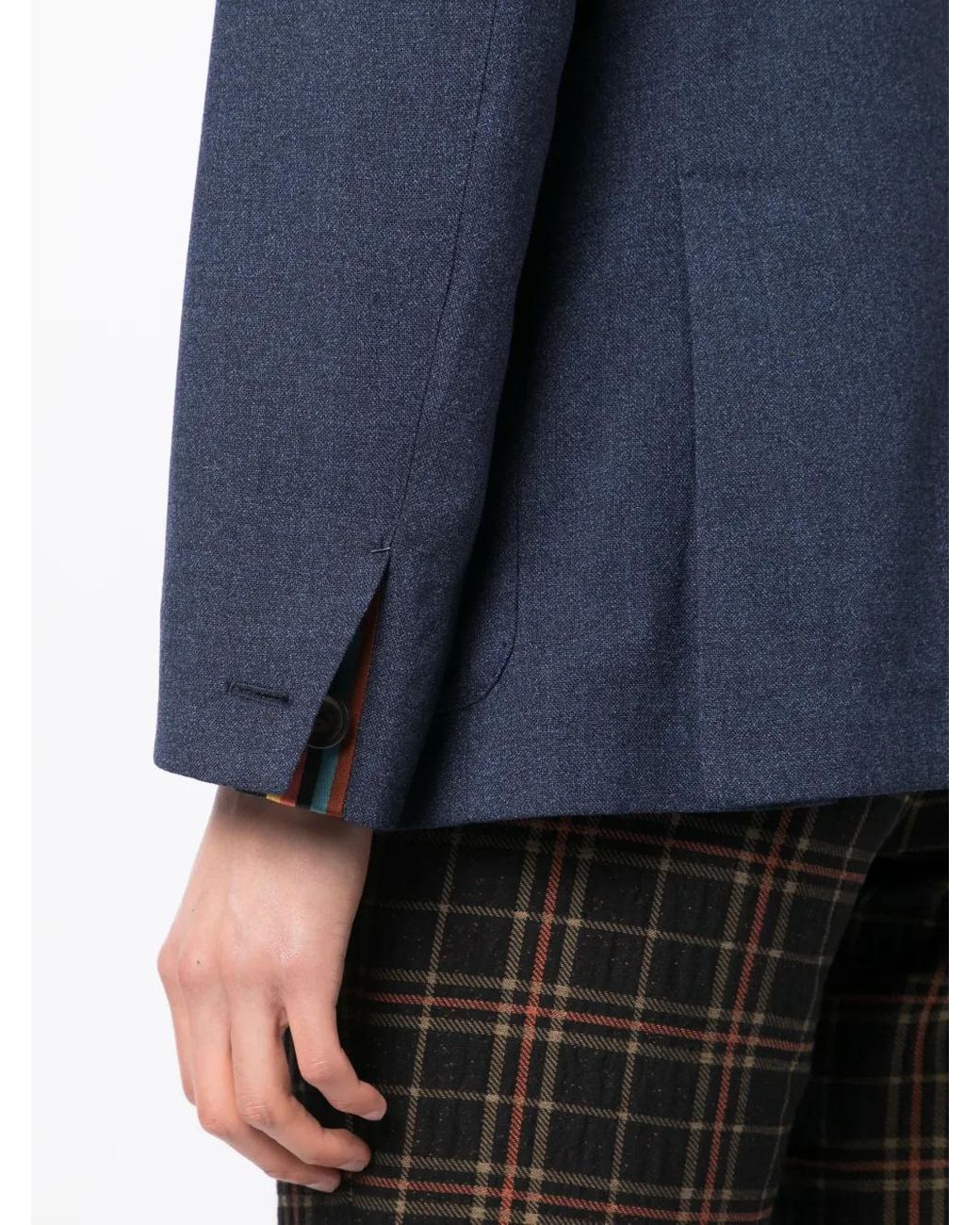 Paul Smith Blue Single-Breasted Wool Blazer for men