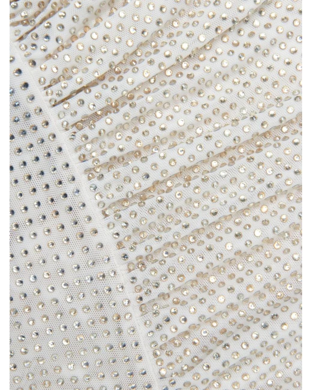 Self-Portrait White Embellished Cutout Midi Dress