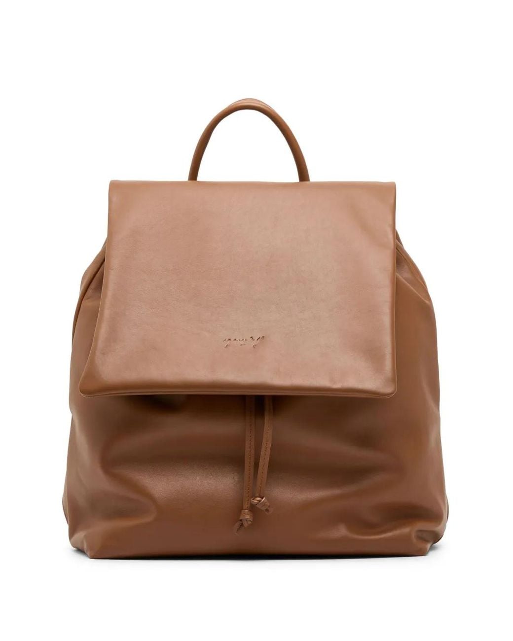 Marsèll Brown Patta Leather Backpack for men