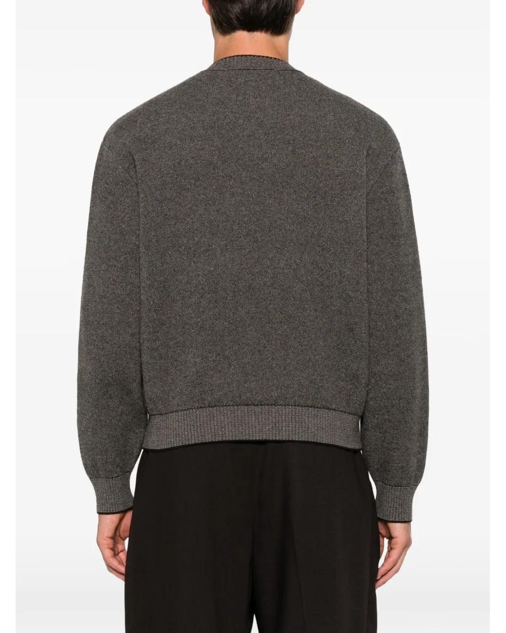 Jacquemus Gray The Pelota Ribbed-Trim Sweater for men