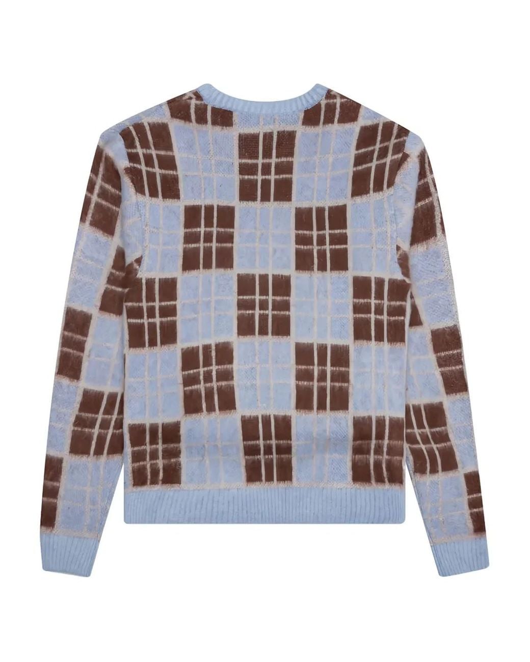 AWAKE NY Blue Checked Sweater for men